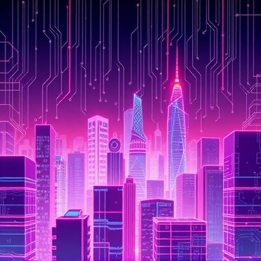Podcast cover art for TechForward showing abstract digital circuits and futuristic cityscape.