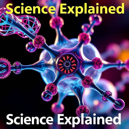 Podcast cover for Science Explained, depicting a complex molecular structure.