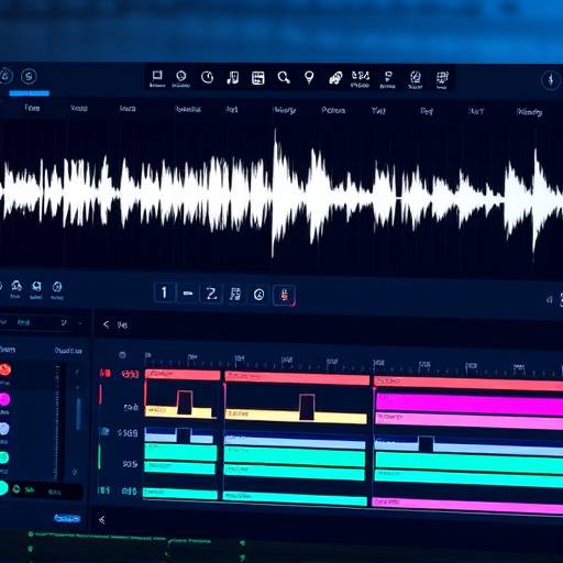 Screenshot of audio editing software interface with waveforms