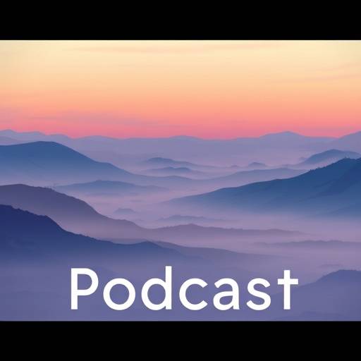 The Wellness Journey podcast cover featuring a serene landscape and calming colors.